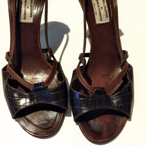 Philosophy di Alberta Ferretti leather Heels Italy - Picture 4 of 9